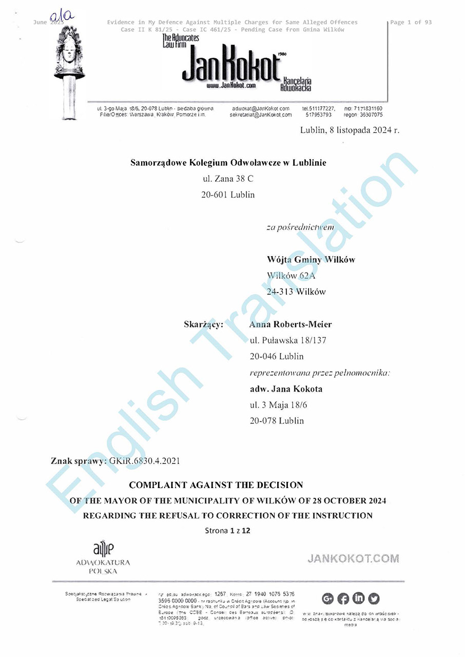 20250602 Gerard Defence Evidence